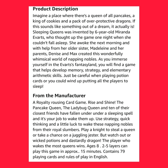 Sleeping Queens Card Game, 79 Cards, New in box cards still sealed in wrap - Picture 7 of 8